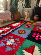 Old Geometric Romanian Kilim Runner, 345x147 cm, view 10