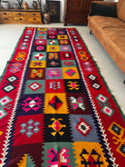 Old Geometric Romanian Kilim Runner, 345x147 cm, view 14