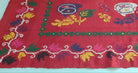 Old Red Romanian Wool Cerga Bedspread, 220x150 cm, view 9