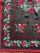 Old Gray Floral Romanian Wool Rug, 205x125 cm, view 12