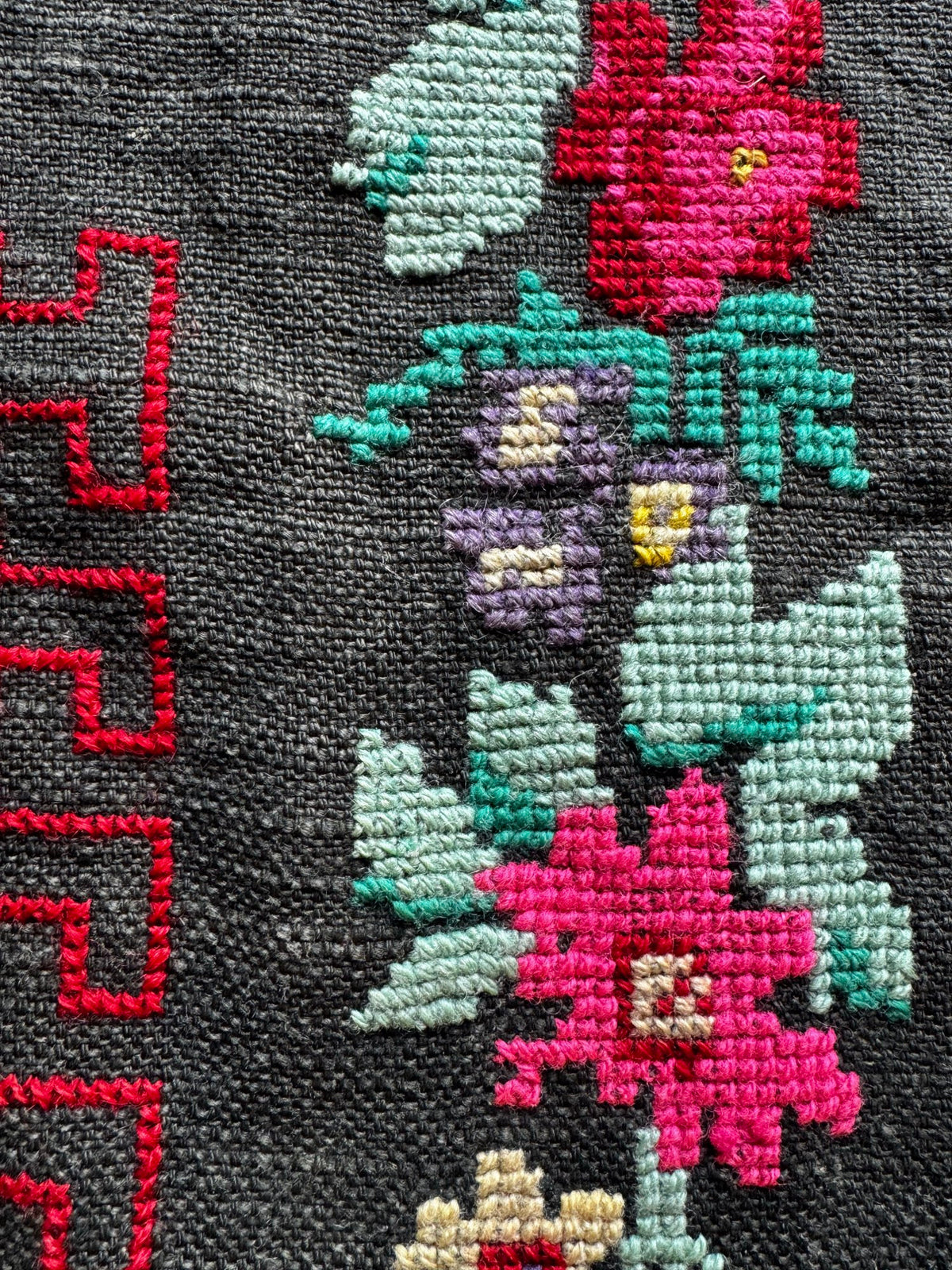 Old Gray Floral Romanian Wool Rug, 205x125 cm, view 13