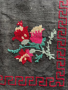 Old Gray Floral Romanian Wool Rug, 205x125 cm, view 14
