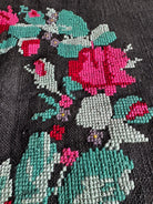 Old Gray Floral Romanian Wool Rug, 205x125 cm, view 6
