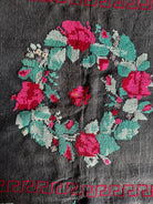Old Gray Floral Romanian Wool Rug, 205x125 cm, view 9