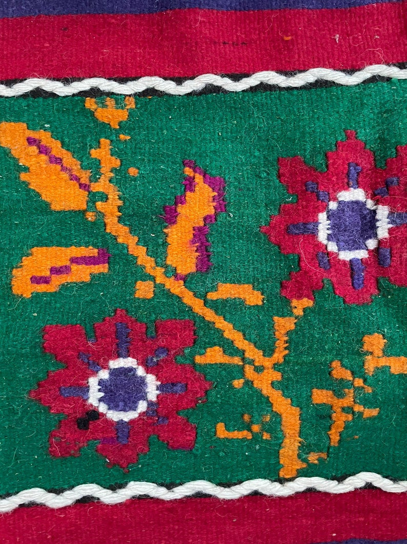 Vintage Floral Oltenian Wool Rug, 353x157 cm, view 6