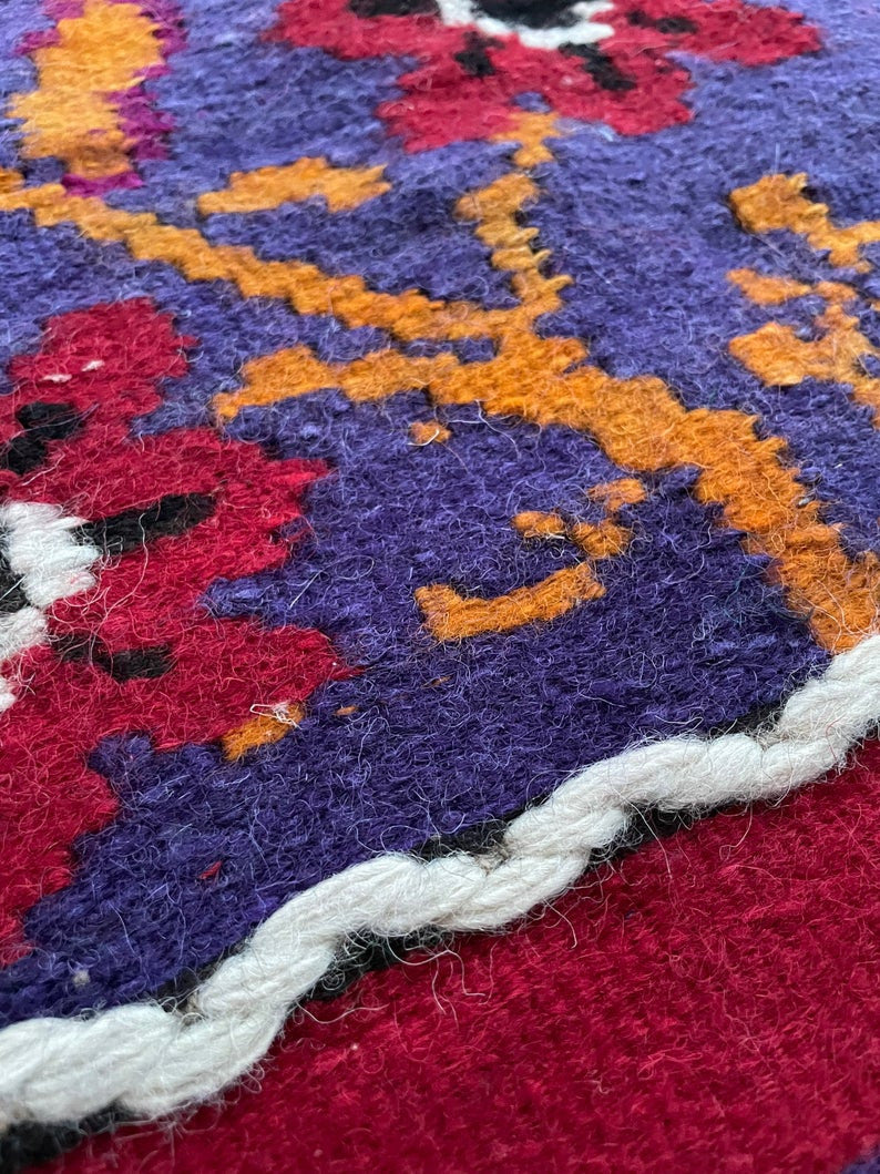 Vintage Floral Oltenian Wool Rug, 353x157 cm, view 7