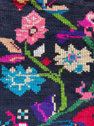 Handwoven Black Floral Oltenian Wool Rug, 180x153 cm, view 13