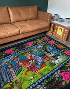 Handwoven Oltenian Wool Rug with Wedding Scene, 218x157 cm, view 12