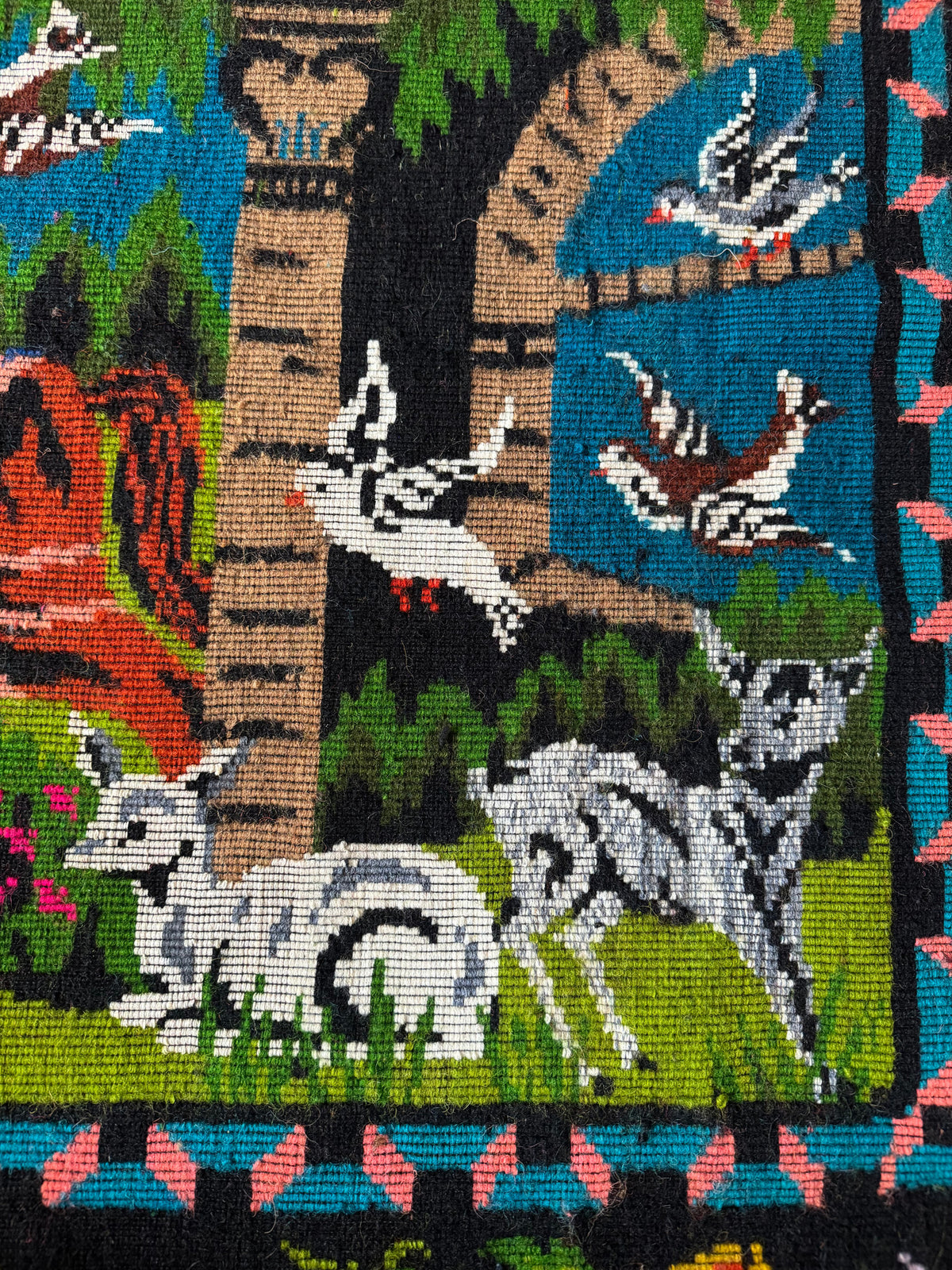 Handwoven Oltenian Wool Rug with Wedding Scene, 218x157 cm, view 5