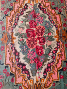 Vintage Turquoise Floral Bessarabian Wool Rug, 280x180 cm, view 13