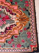 Vintage Turquoise Floral Bessarabian Wool Rug, 280x180 cm, view 14