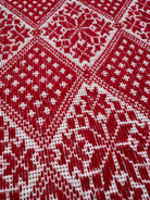 Red & White Cross-Stitch Romanian Tablecloth, 60x58 cm, view 6