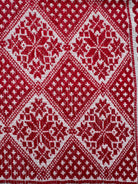 Red & White Cross-Stitch Romanian Tablecloth, 60x58 cm, view 8