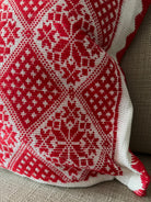 Red & White Embroidered Romanian Pillow Case, 55x43 cm, view 10