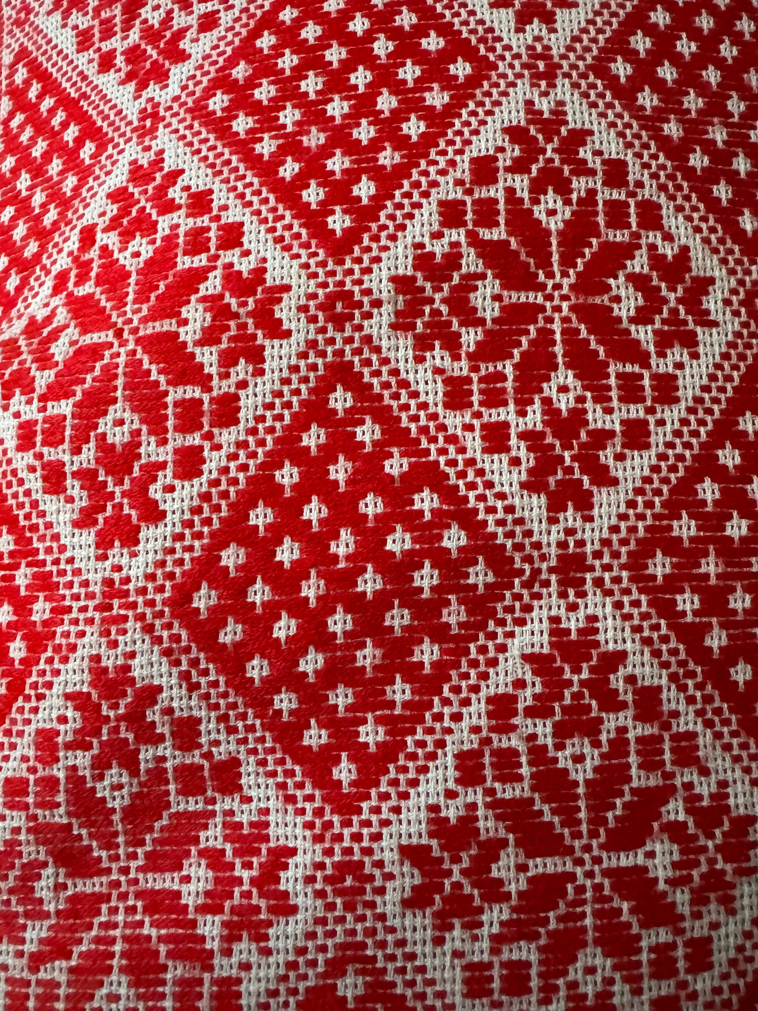 Red & White Embroidered Romanian Pillow Case, 55x43 cm, view 11
