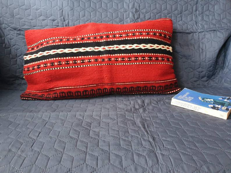 Red Wool Runner with 2 Pillow Cases Set, 257x80 cm, view 3