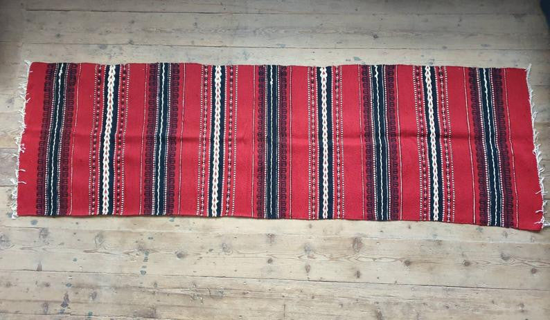 Red Wool Runner with 2 Pillow Cases Set, 257x80 cm, view 5