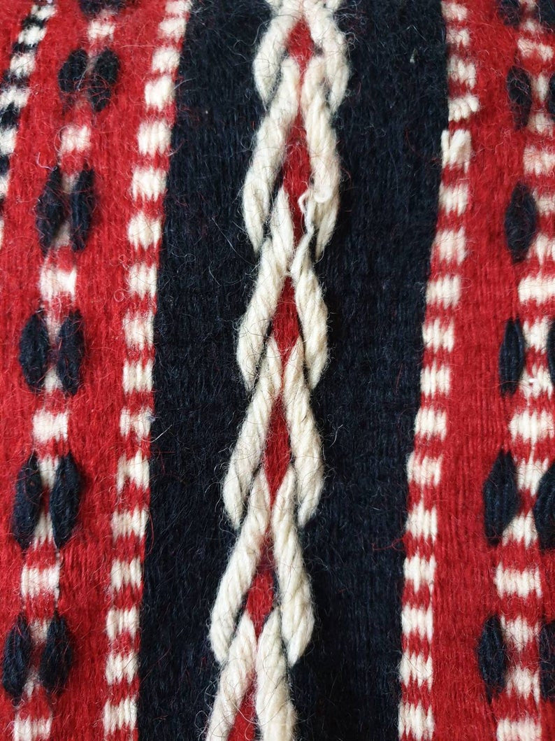 Red Wool Runner with 2 Pillow Cases Set, 257x80 cm, view 6