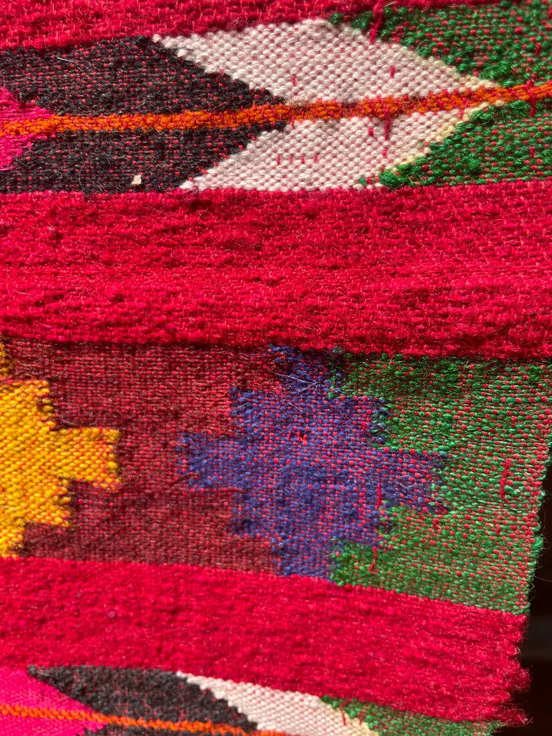 Vintage Red Striped Moldavian Wool Runner Rug, 280x49 cm, view 10