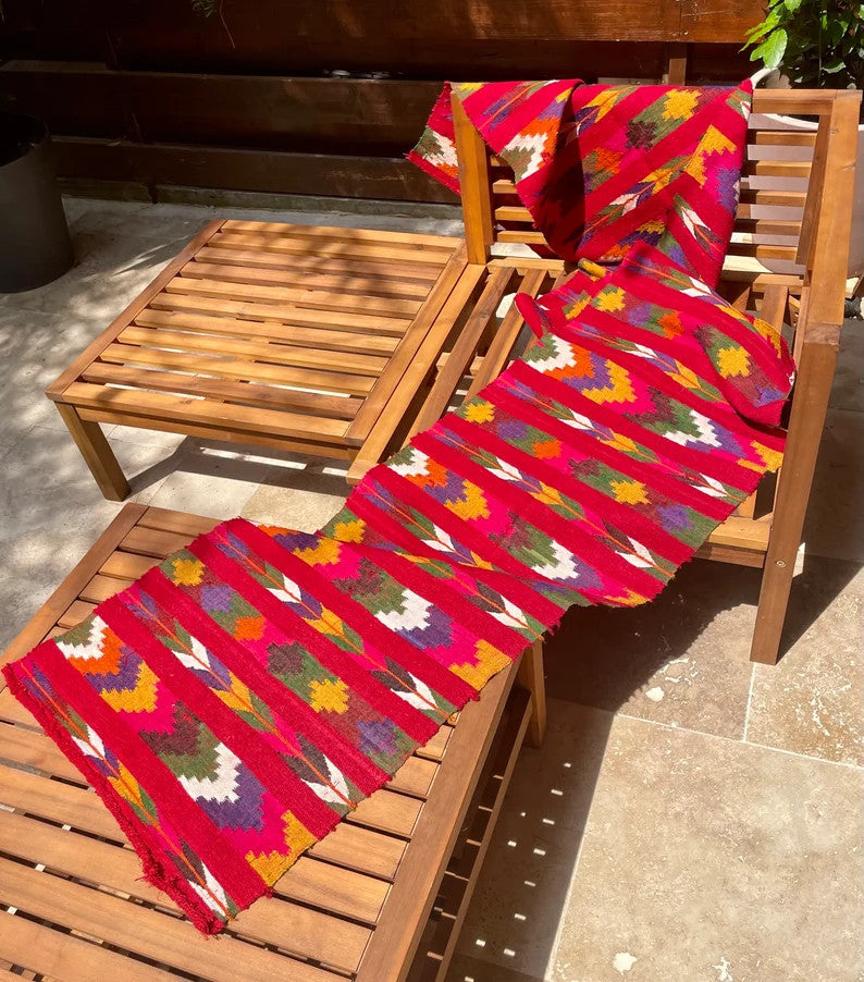 Vintage Red Striped Moldavian Wool Runner Rug, 280x49 cm, view 4
