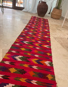 Vintage Red Striped Moldavian Wool Runner Rug, 280x49 cm, view 6
