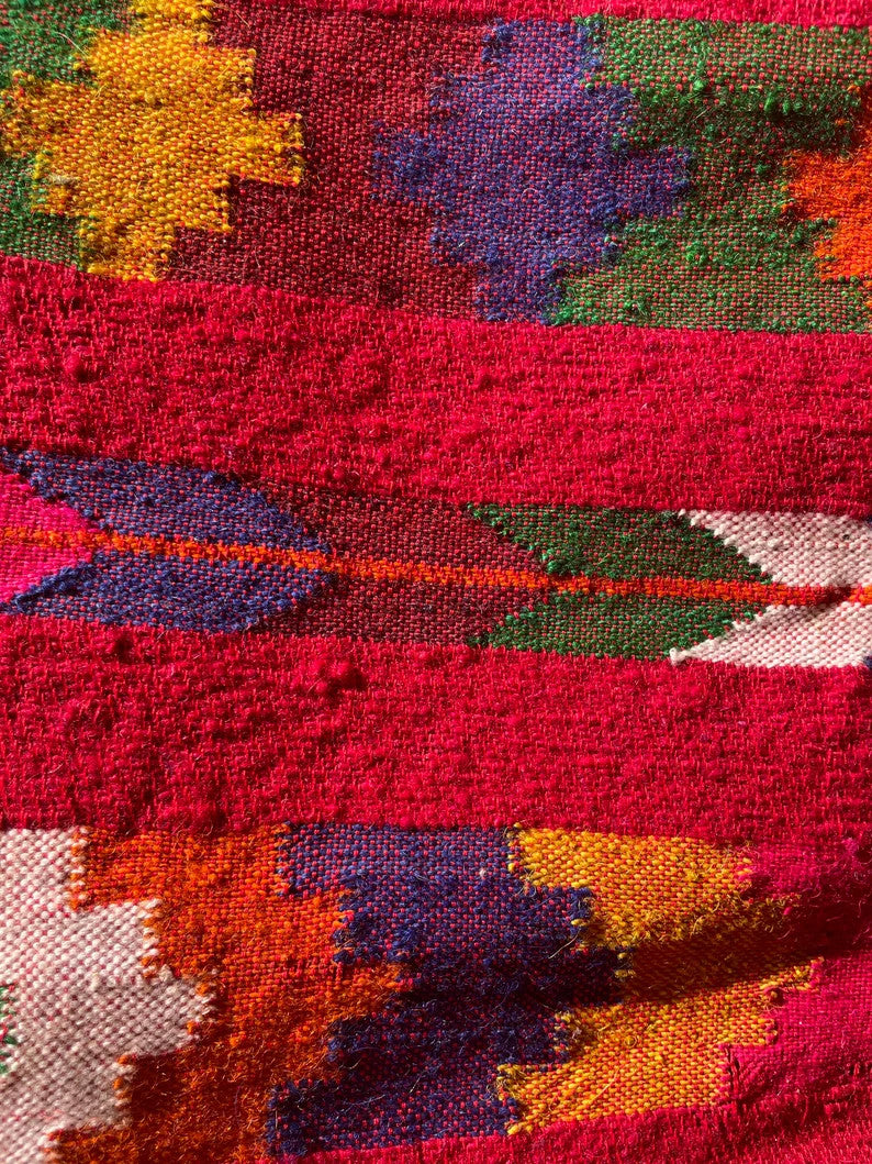 Vintage Red Striped Moldavian Wool Runner Rug, 280x49 cm, view 7