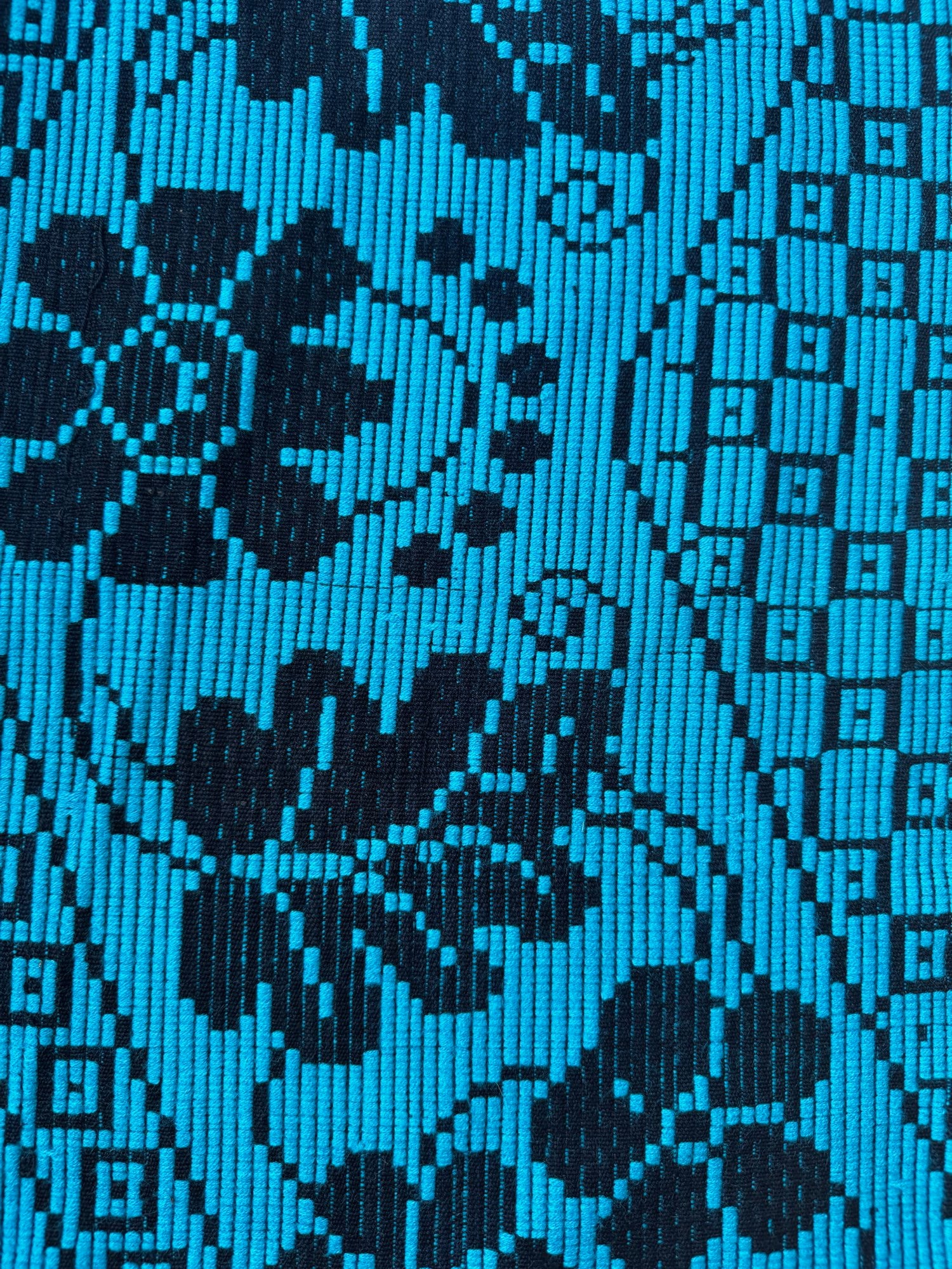 Handwoven Black Floral Romanian Runner Rug, 220x70 cm, view 12