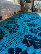 Handwoven Black Floral Romanian Runner Rug, 220x70 cm, view 5