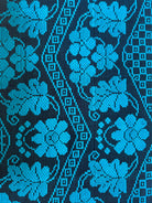 Handwoven Black Floral Romanian Runner Rug, 220x70 cm, view 6