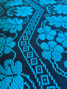 Handwoven Black Floral Romanian Runner Rug, 220x70 cm, view 7