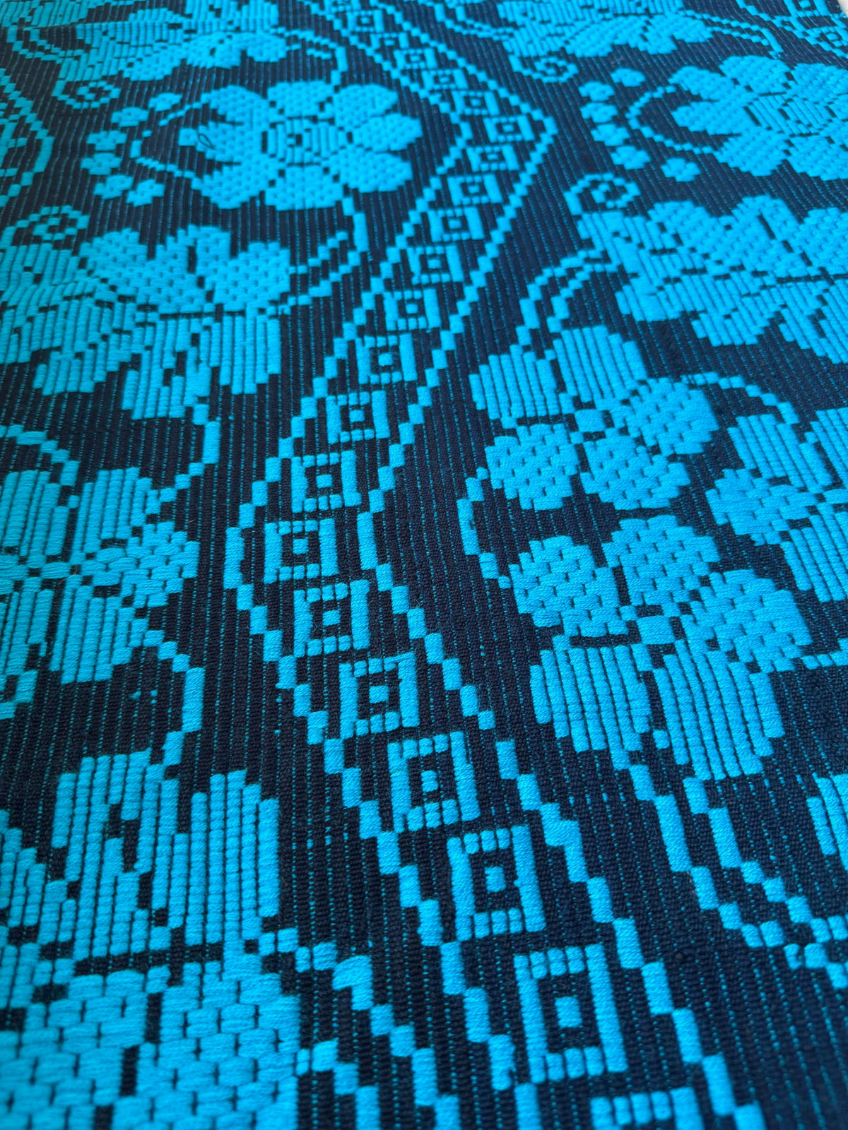 Handwoven Black Floral Romanian Runner Rug, 220x70 cm, view 7