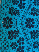 Handwoven Black Floral Romanian Runner Rug, 220x70 cm, view 8