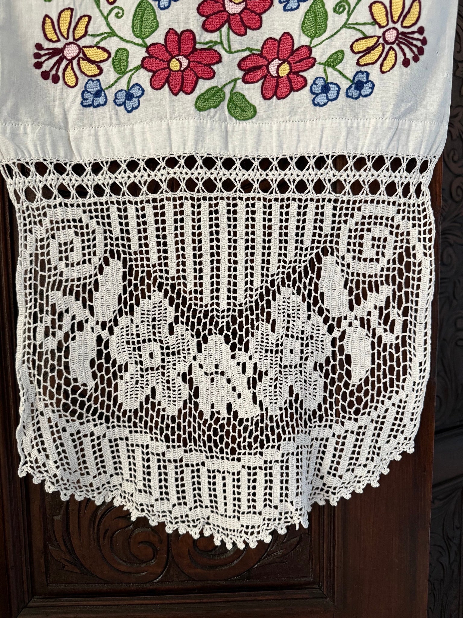Romanian Folk Towel, Cross-Stitch and Lace, 160x40 cm, view 5