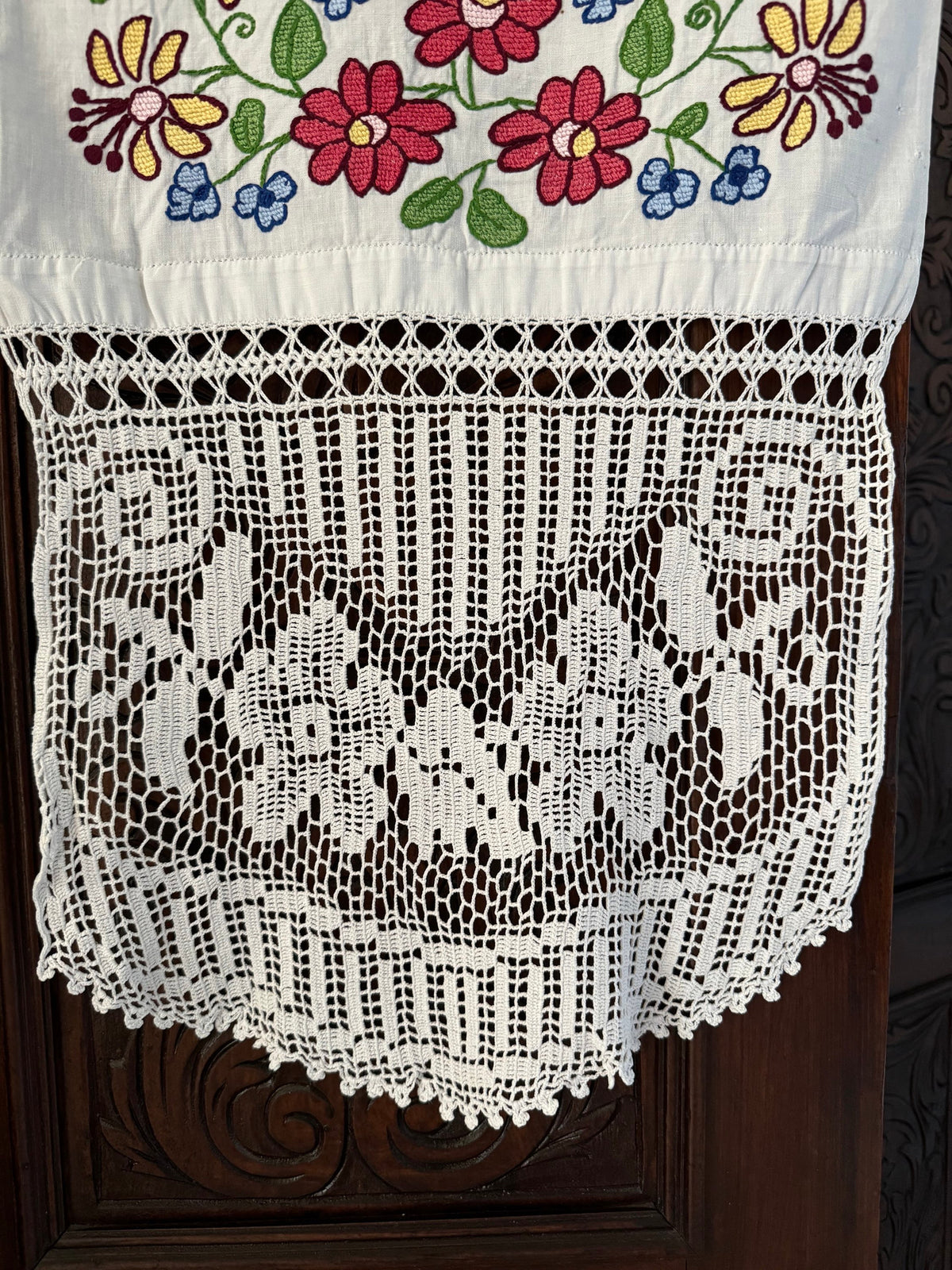 Romanian Folk Towel, Cross-Stitch and Lace, 160x40 cm, view 5
