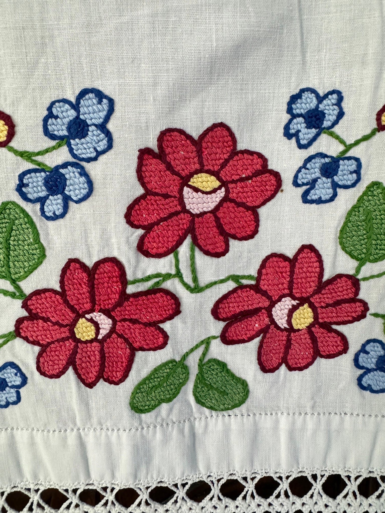 Romanian Folk Towel, Cross-Stitch and Lace, 160x40 cm, view 9