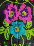 Vintage Pink & Blue Floral Romanian Wool Rug, 201x150 cm, view 7