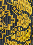 Handwoven Mustard & Black Floral Romanian Rug, 175x140 cm, view 8