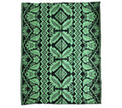 Handwoven Green & Black Floral Romanian Rug, 185x140 cm