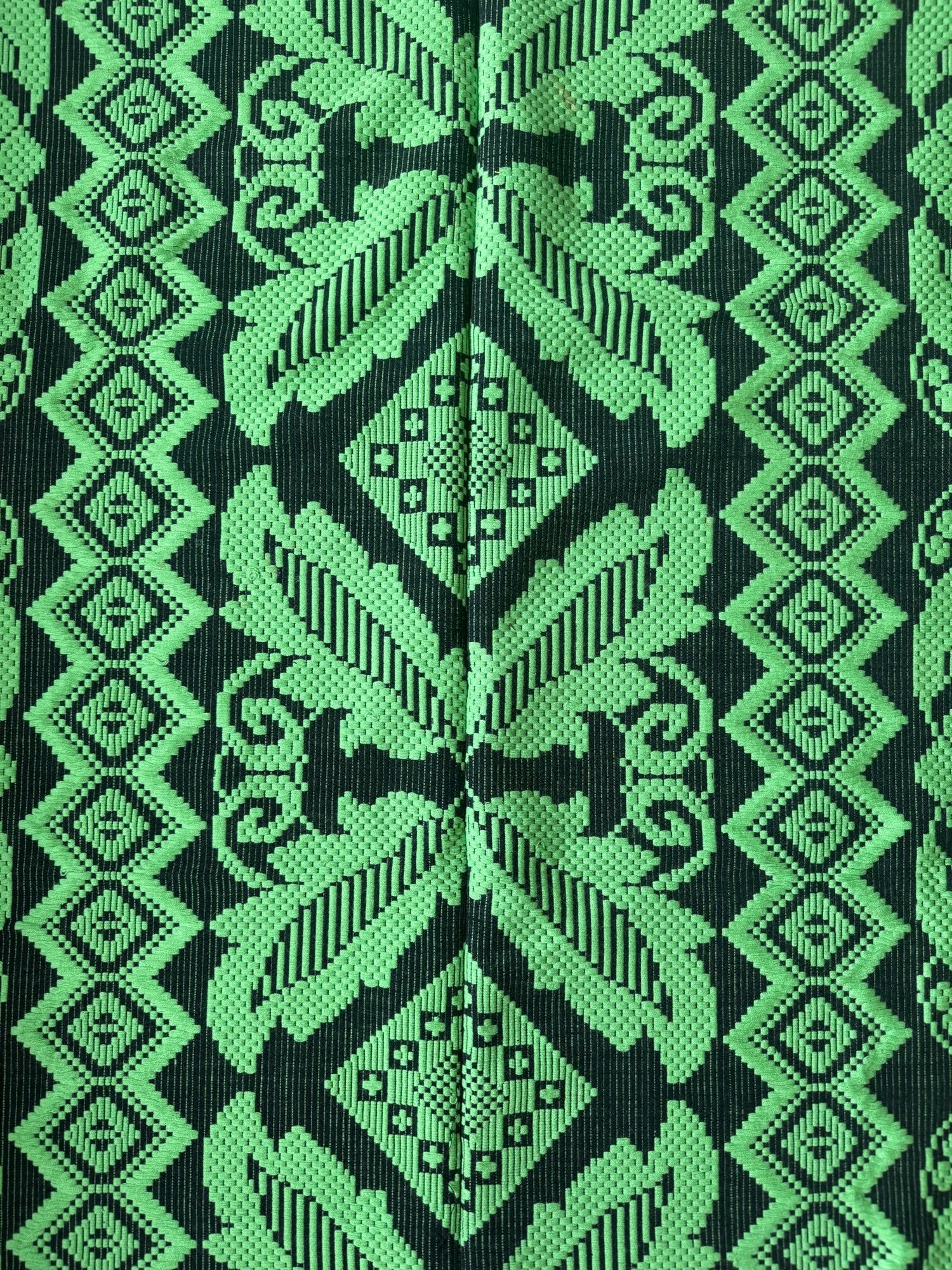 Handwoven Green & Black Floral Romanian Rug, 185x140 cm, view 6