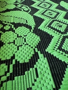 Handwoven Green & Black Floral Romanian Rug, 185x140 cm, view 7