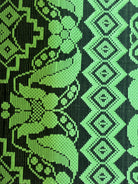 Handwoven Green & Black Floral Romanian Rug, 185x140 cm, view 8