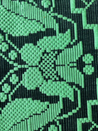 Handwoven Green & Black Floral Romanian Rug, 185x140 cm, view 9