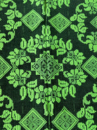 Handwoven Neon Green Floral Romanian Rug, 205x130 cm, view 11