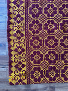 Vintage Brown Geometric Romanian Wool Rug, 197x148 cm, view 10