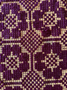 Vintage Brown Geometric Romanian Wool Rug, 197x148 cm, view 6
