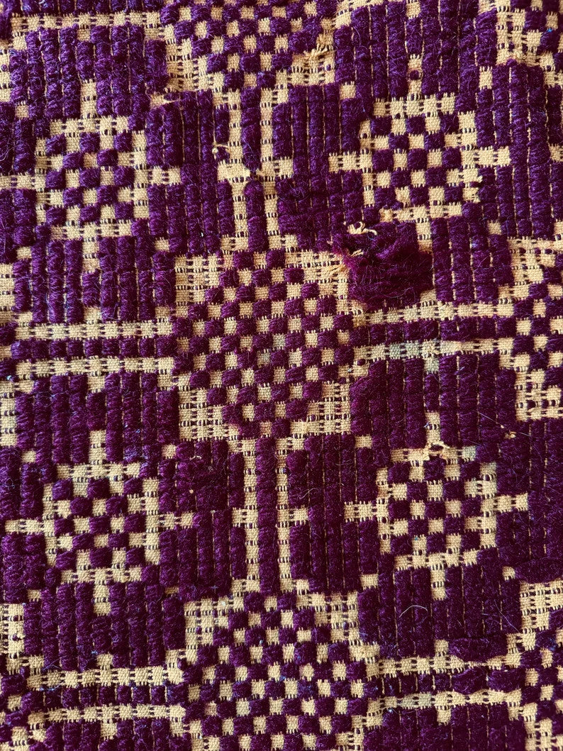Vintage Brown Geometric Romanian Wool Rug, 197x148 cm, view 6
