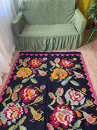 Vintage Floral Romanian Rug, 258x138 cm, view 3