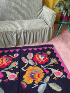 Vintage Floral Romanian Rug, 258x138 cm, view 4