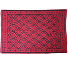 Handwoven Red & Black Romanian Wool Rug, 210x163 cm