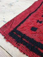 Handwoven Red & Black Romanian Wool Rug, 210x163 cm, view 10